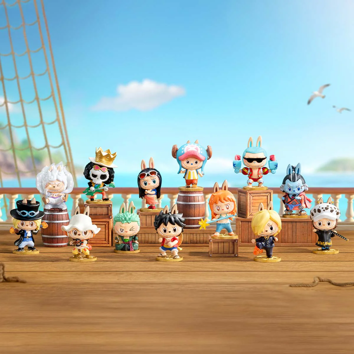POP MART Labubu × One Piece Series Character Keychain Blind Box blind box keychain main product photo at Mega Claw Las Vegas